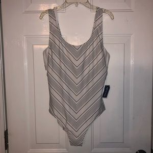 Athleta NWT Chevron One Piece Bathing Suit